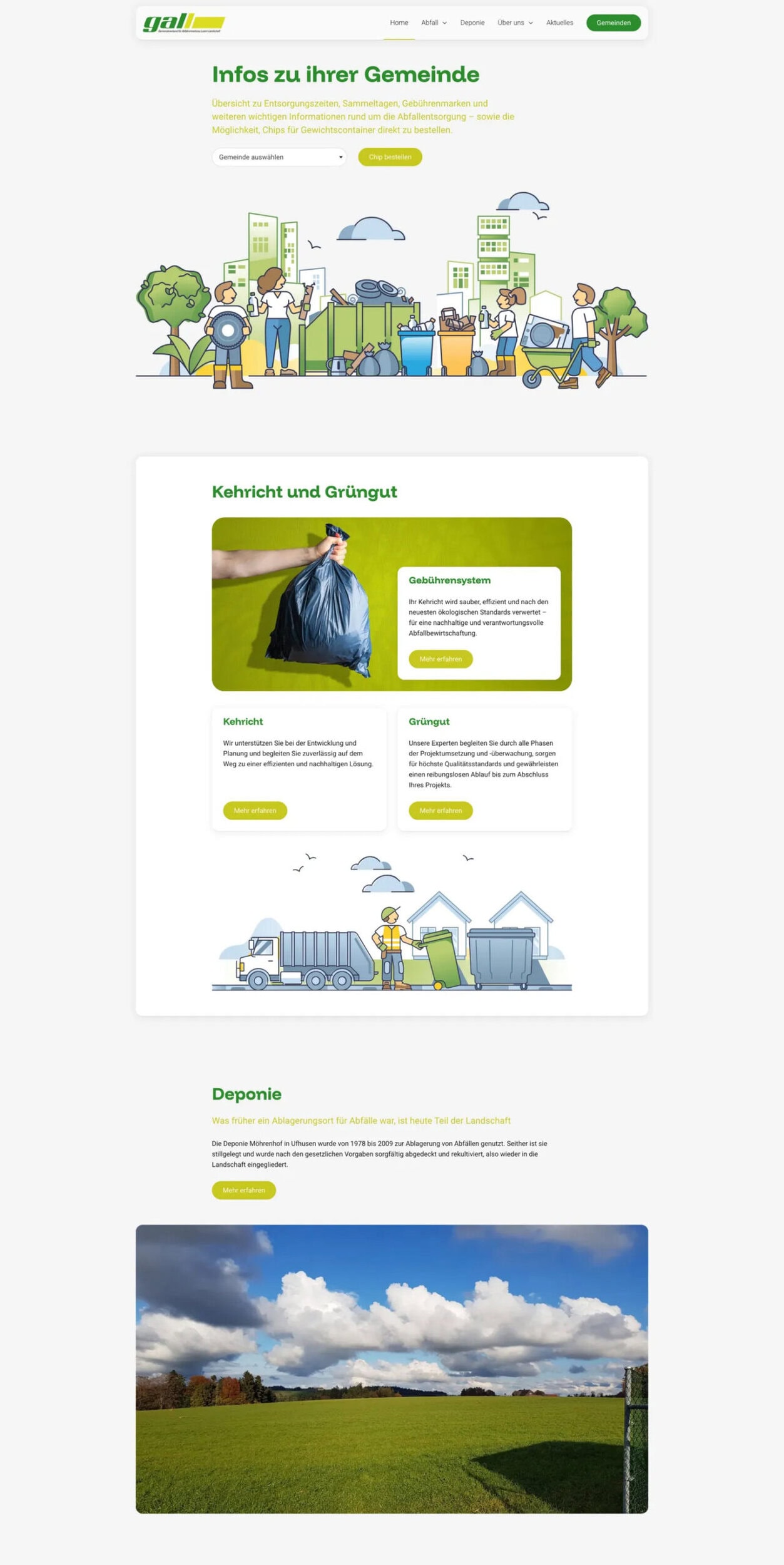 website des gemeindeverbands für abfallverwertung luzern-landschaft